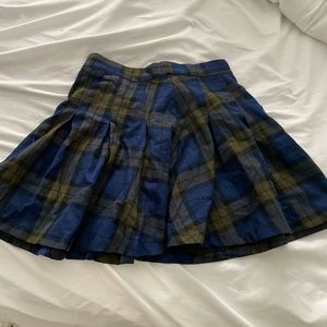H&M Divided Plaid Pleated School Girl Skirt